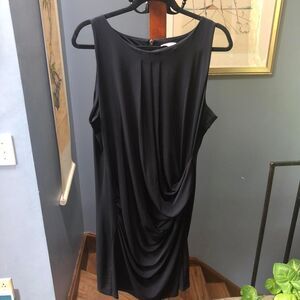 MICHAEL Michael Kors Asymmetrical Sleeveless Navy Blue Shift Dress XL